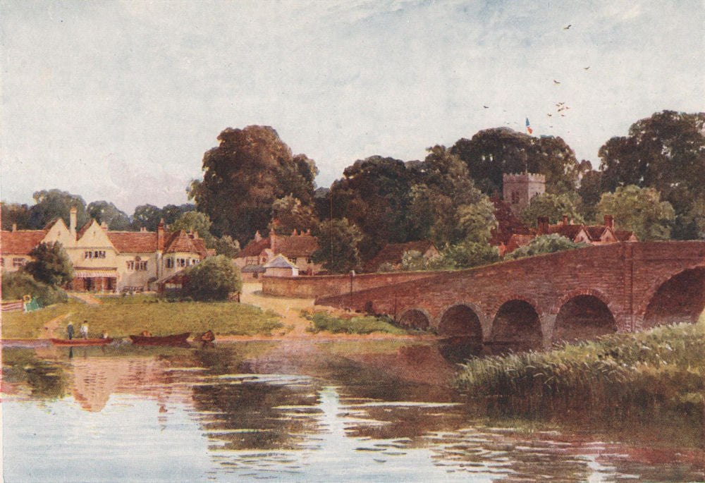Sonning, Berkshire, by Harold Sutton Palmer 1929 vintage print picture
